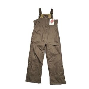 Rocky Classic Waterproof Canvas Bib Overalls Mens L Brown Insulated Work Pants